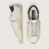 Super-Star da uomo con linguetta sul tallone nera e scritta con borchie metalliche