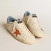 Super-Star da uomo con stella con stampa coccodrillo e linguetta sul tallone blu-argento