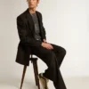 Super-Star da uomo in mesh color crema e nappa verde con stella in nappa