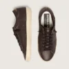 Super-Star da uomo in pelle marrone scuro con stella in pelle tono su tono