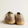 Super-Star da uomo in pelle scamosciata marrone e verde con stella in nappa bianca