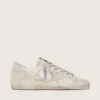 Super-Star in nabuk con cristalli Swarovski e stella in pelle scamosciata grigio ghiaccio