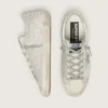 Super-Star in nabuk con cristalli Swarovski e stella in pelle scamosciata grigio ghiaccio