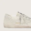 Super-Star in nabuk con cristalli Swarovski e stella in pelle scamosciata grigio ghiaccio