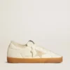 Super-Star in nappa bianca con stella in pelle scamosciata e fodera in shearling