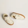 Super-Star in nappa bianca con stella in pelle scamosciata e fodera in shearling