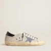Super-Star in rete argento chiaro con stella in pelle scamosciata azzurra