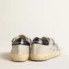 Super-Star in rete argento chiaro con stella in pelle scamosciata azzurra