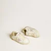 Super-Star Junior con stella in pelle lilla e linguetta sul tallone glitterata