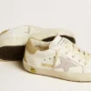 Super-Star Junior con stella in pelle lilla e linguetta sul tallone glitterata