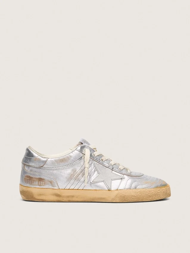 Super-Star LAB da donna in nappa metallizzata con stella in TPU argento