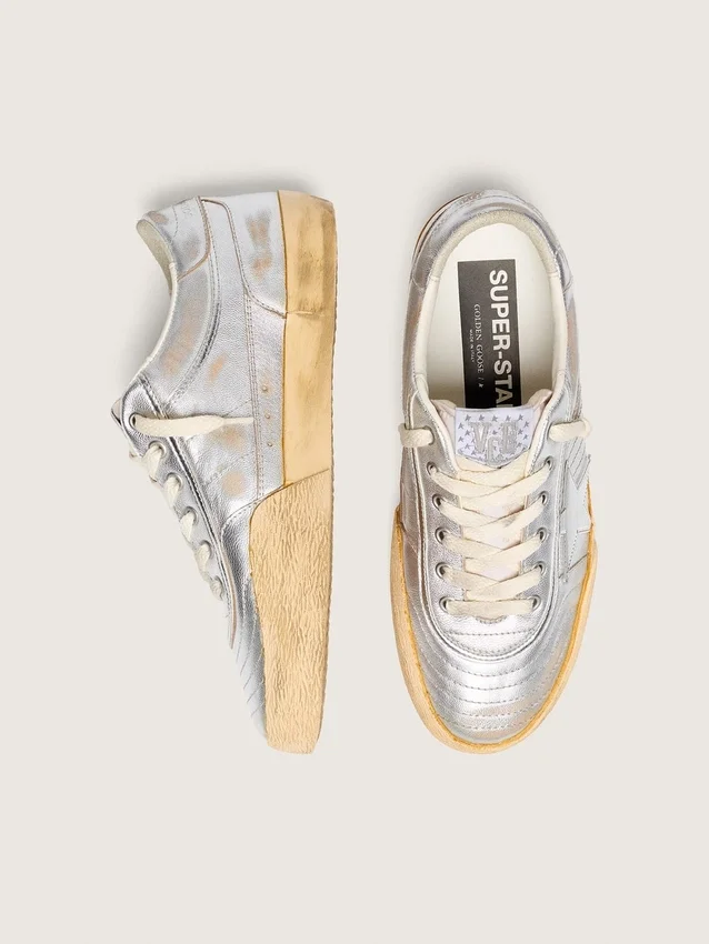 Super-Star LAB da donna in nappa metallizzata con stella in TPU argento