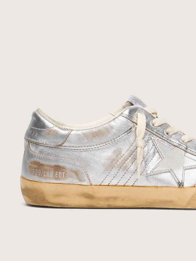 Super-Star LAB da donna in nappa metallizzata con stella in TPU argento
