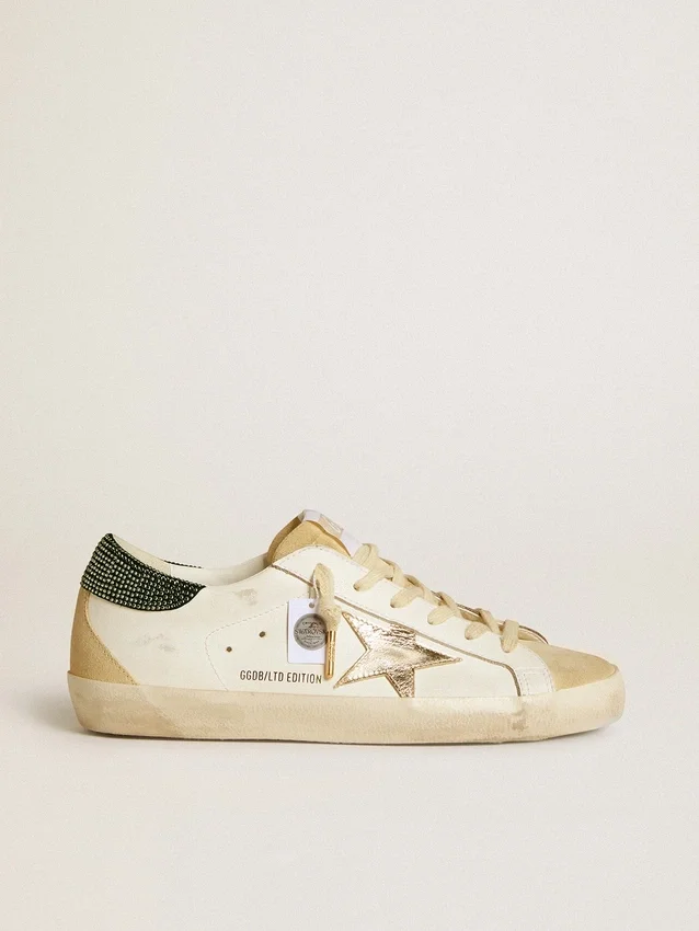 Super-Star LTD da donna con stella in pelle e linguetta sul tallone con cristalli Swarovski