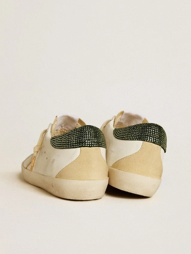 Super-Star LTD da donna con stella in pelle e linguetta sul tallone con cristalli Swarovski