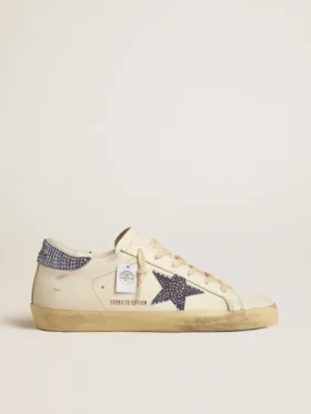 Super-Star LTD da donna con stella in pelle scamosciata e linguetta sul tallone con cristalli Swarovski