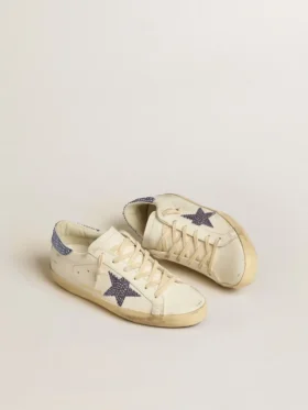 Super-Star LTD da donna con stella in pelle scamosciata e linguetta sul tallone con cristalli Swarovski