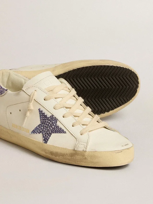 Super-Star LTD da donna con stella in pelle scamosciata e linguetta sul tallone con cristalli Swarovski