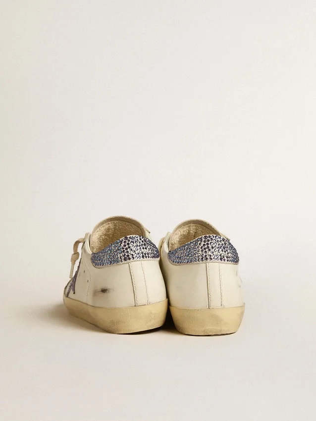 Super-Star LTD da donna con stella in pelle scamosciata e linguetta sul tallone con cristalli Swarovski
