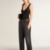 Super-Star LTD da donna con stella traforata e linguetta sul tallone in pelle metallizzata