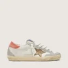 Super-Star LTD da donna in pelle bianca con stella in bronzo metallizzato