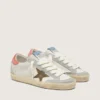 Super-Star LTD da donna in pelle bianca con stella in bronzo metallizzato
