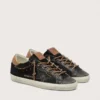 Super-Star LTD da donna in pelle glitterata nera con stella in pelle nera