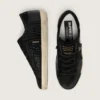 Super-Star LTD da donna in pelle nera con stampa coccodrillo, stella in pelle scamosciata nera e linguetta sul tallone