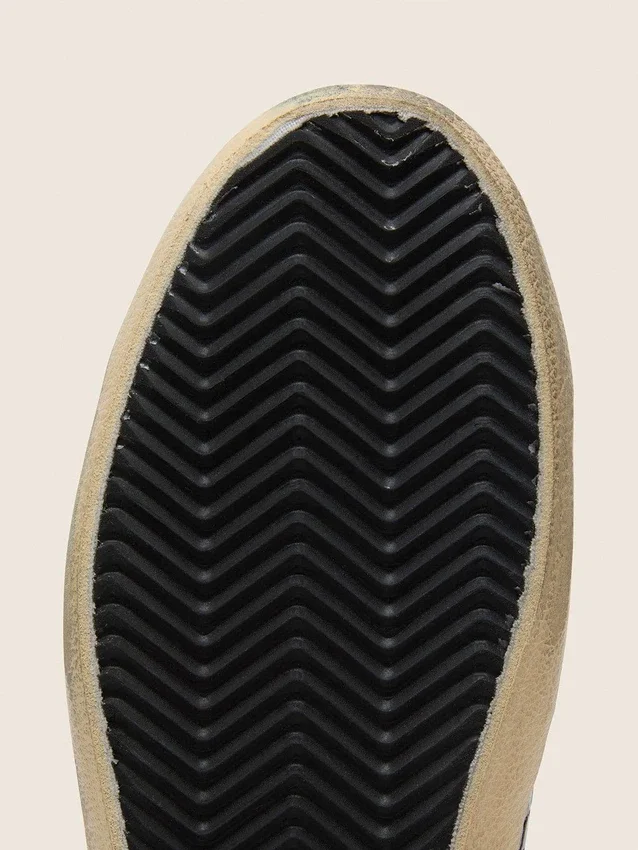 Super-Star LTD da donna in pelle nera con stampa coccodrillo, stella in pelle scamosciata nera e linguetta sul tallone