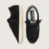 Super-Star LTD da donna in pelle scamosciata nera con stella glitterata nera e linguetta sul tallone in pelle nera