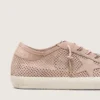Super-Star LTD da donna in pelle scamosciata traforata rosa cipria con stella tono su tono