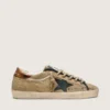 Super-Star LTD da donna in tela beige con stella in pelle nera