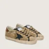 Super-Star LTD da donna in tela beige con stella in pelle nera