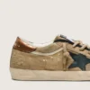 Super-Star LTD da donna in tela beige con stella in pelle nera