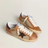 Super-Star LTD da uomo in lana beige con stella in pelle marrone e inserti color cammello