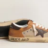 Super-Star LTD da uomo in lana beige con stella in pelle marrone e inserti color cammello