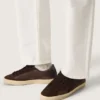 Super-Star LTD da uomo in nabuk marrone con stella in pelle scamosciata e linguetta sul tallone in pelle viola