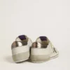Super-Star LTD da uomo in pelle scamosciata con stella in pelle marrone e linguetta sul tallone in pelle metallizzata