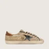 Super-Star LTD da uomo in tela beige con stella in pelle nera