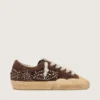 Super-Star Penstar da uomo in pelle scamosciata marrone con borchie