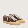 Super-Star Penstar da uomo in pelle scamosciata marrone con borchie