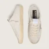 Super-Star Sabot da donna in pelle bianca con stella Swarovski