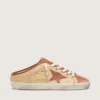 Super-Star Sabot da donna in rafia con stella rosso mattone