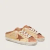 Super-Star Sabot da donna in rafia con stella rosso mattone