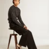 Super-Star Sabot glitterati con stella marrone e fodera in shearling