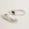 Super-Star Sabot LTD da donna con stella in pelle scamosciata grigia e cristalli Swarovski