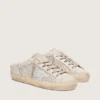 Super-Star Sabot LTD da donna in Swarovski con stella in pelle argento metallizzato