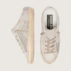 Super-Star Sabot LTD da donna in Swarovski con stella in pelle argento metallizzato