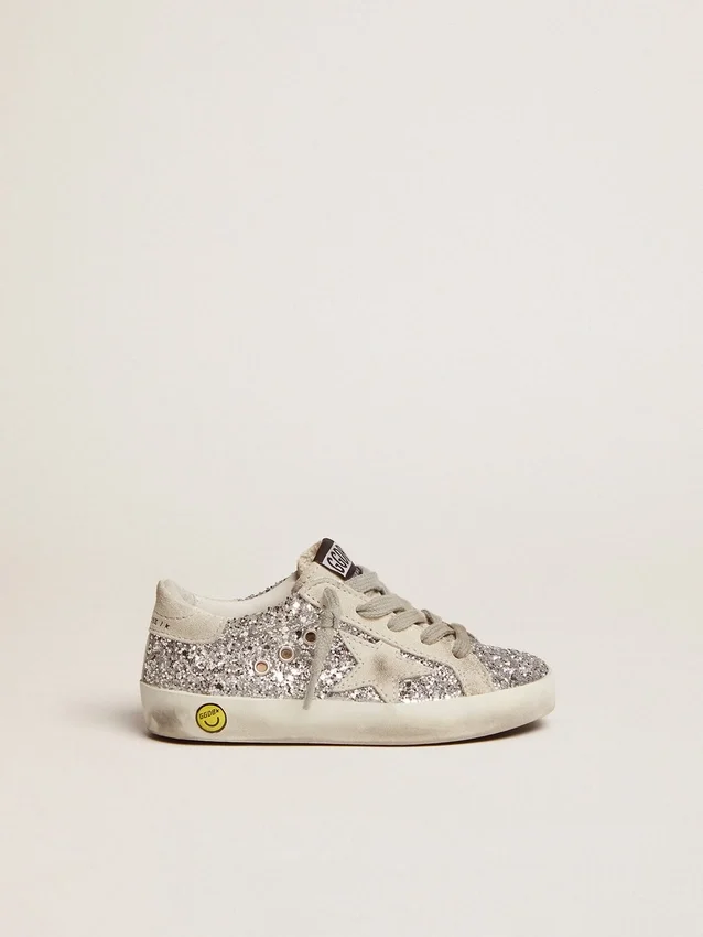 Super-Star Young con glitter argento