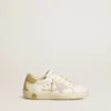 Super-Star Young con stella in pelle lilla e linguetta del tacco glitterata